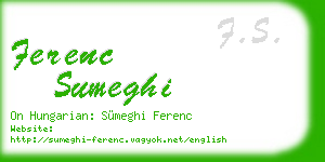 ferenc sumeghi business card